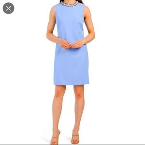 Beautiful periwinkle dress with tweed lining.
